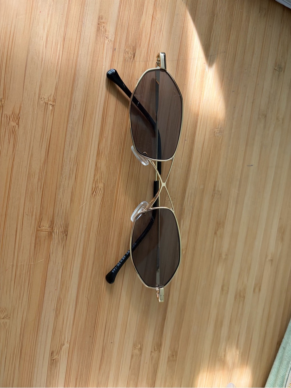 Gold Frame Sunglasses with Brown Lenses